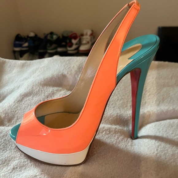 Christian Louboutin Lady Peep Slingback 150 mm size 39 - Picture 4 of 11